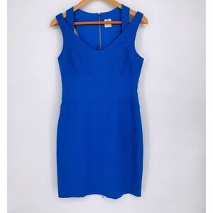 Julia Jordan Cobalt Blue Y2K‎ Bodycon Minimalist Modern Dress Sz Large Career